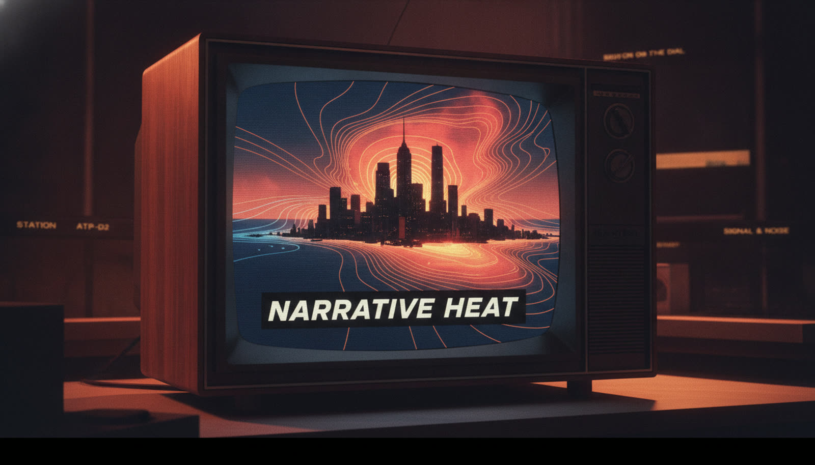 Market weather: narrative heat