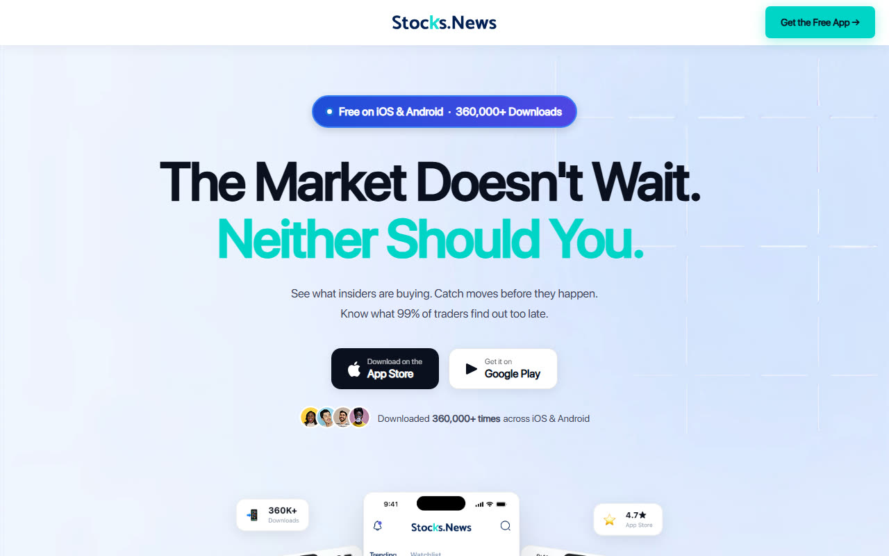 “The Market Doesn’t Wait.” The copyright line: IR Agency, LLC.